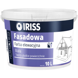 Iriss farba fasad. akryl 10 L biała